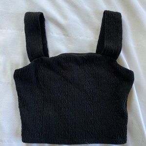 Black cropped top
